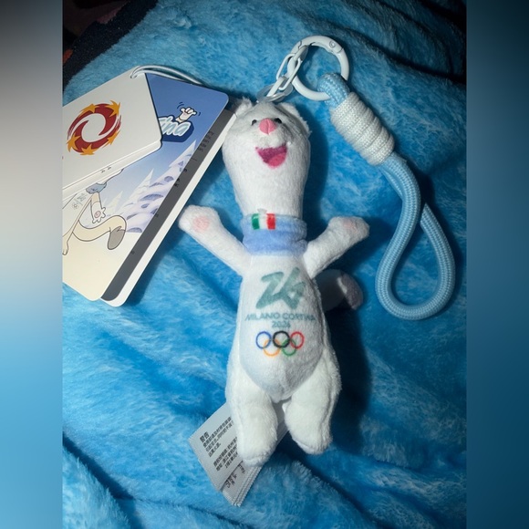 Usa Olympics Accessories - 2026 Winter Olympics official mascot plush toy keychain bag pendant 5”